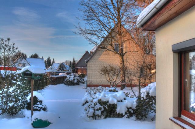 HDR, High Dynamic Range Image, Schnee, Garten, Winter