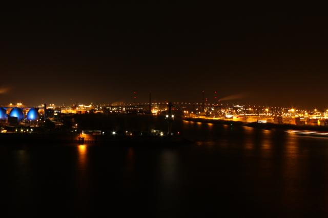 Hamburg, Harbour, Night, Köhlbrandbrücke